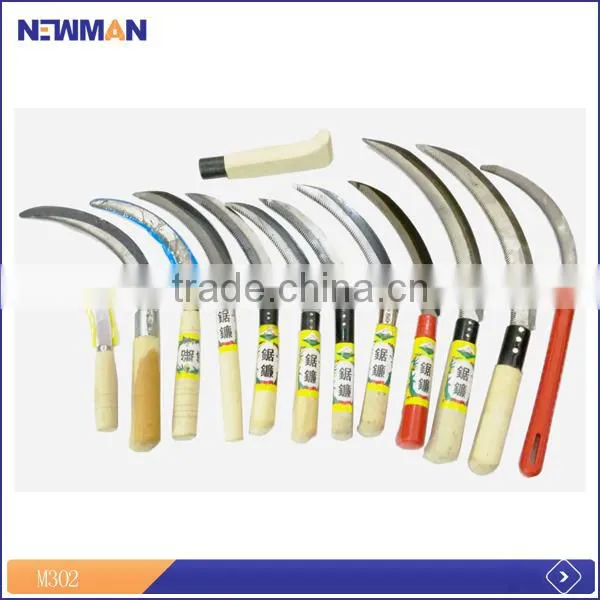 serrated sickle from long handle
