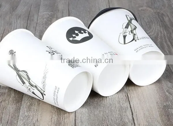 Disposable Paper Cup Printed Logo Compostable Coffee Cup photo-3