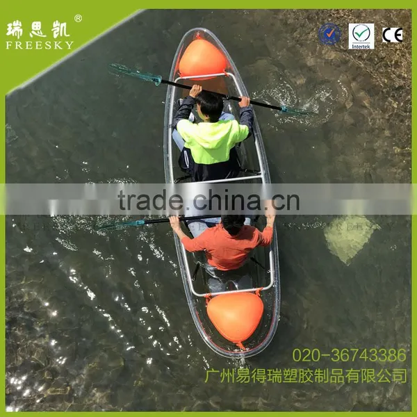 PC 2 Seat Clear Bottom Peddle Kayak Transparent for Sale photo-4