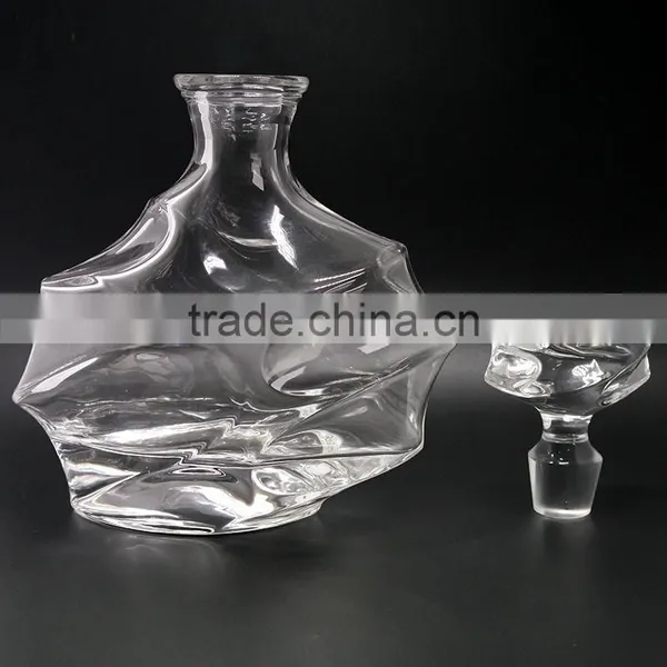 900ml Glass Whiskey Decanter With Special Shape Glass Wine Decanter, Glass Decanter photo-2