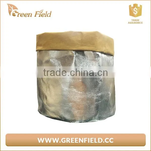 Golden Washable Bag Rolled Packing, Sack Metallic Color Keeper in Kraft photo-6