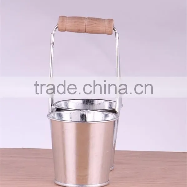 Metal Zinc Double Pot for Children, Home, Garden photo-2