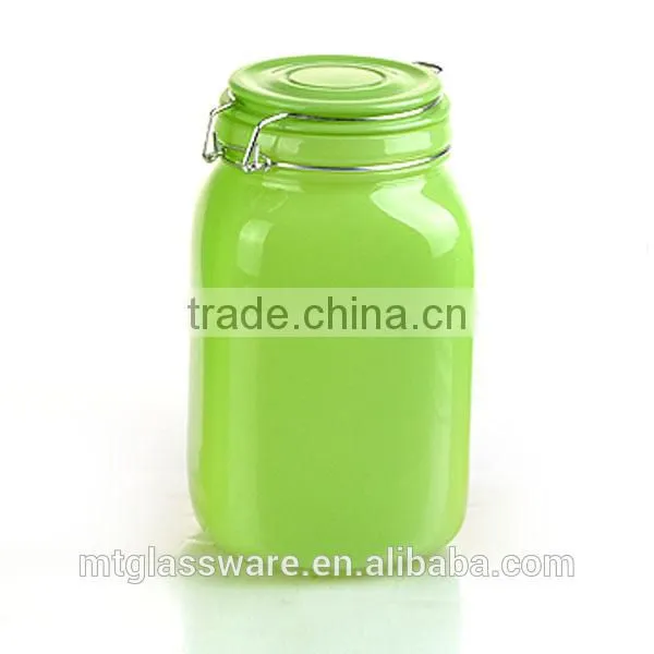 Ceramic Cookie Jar,Machine Made Glass Jar With Seal Clip photo-3