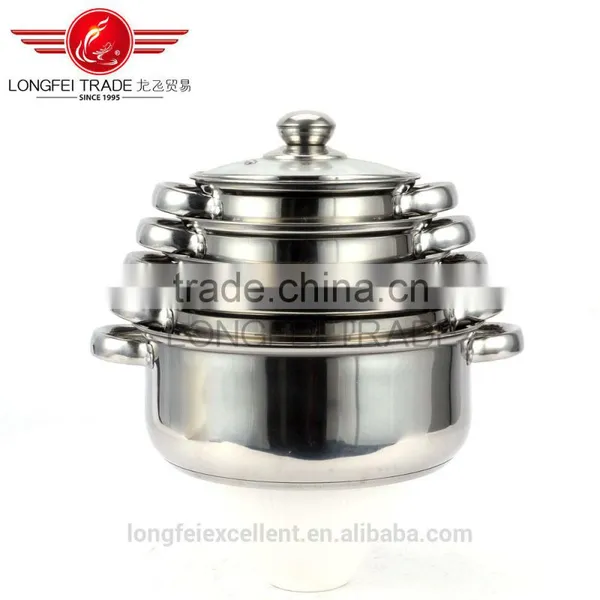 Useful Shape Hot Sale Stainless Steel India Market Soup Pot /cooking Pot Set photo-2