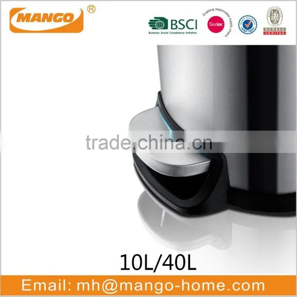 10L/40L Stainless Steel Pedal Trash Bin photo-3