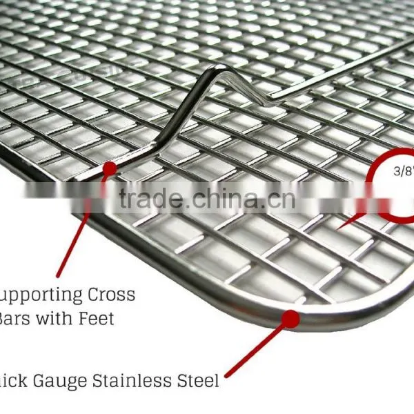 100% Stainless Steel Cooling Rack for Baking by Ultra Cuisine 10"x15" Fits Jelly Roll Pan, Heavy Duty Wire Grid Oven Safe for Ro photo-2