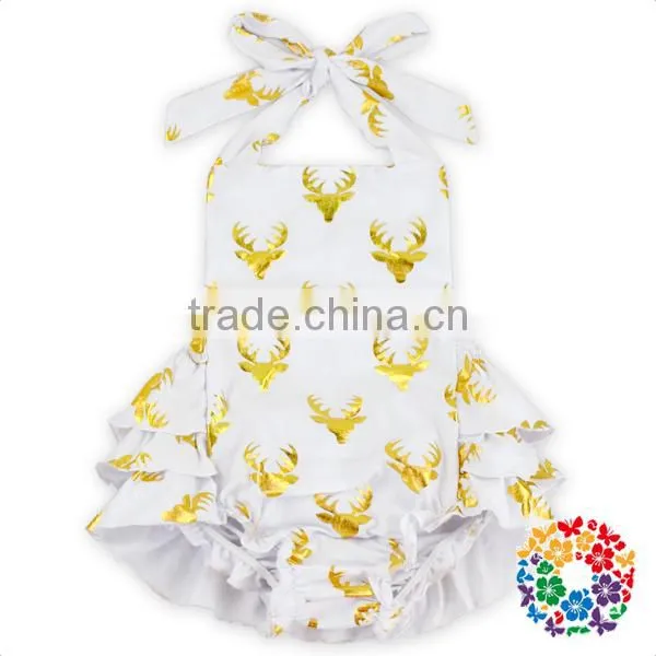 Mint Cotton Baby Toddler Ruffle Icing Romper photo-3