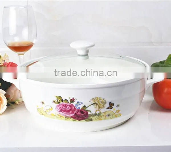 Ceramic Microwave Pot With Glass Lid photo-6