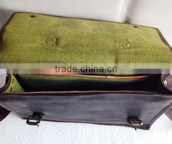 High Quality Stylish Handmade Vintage Leather Messenger Bag photo-3