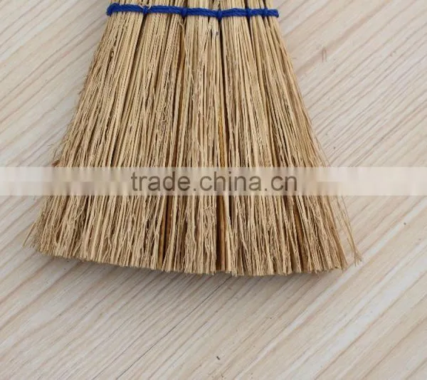 ESD Corn Straw Hand Whisk Broom With Metal Ring Cap photo-6
