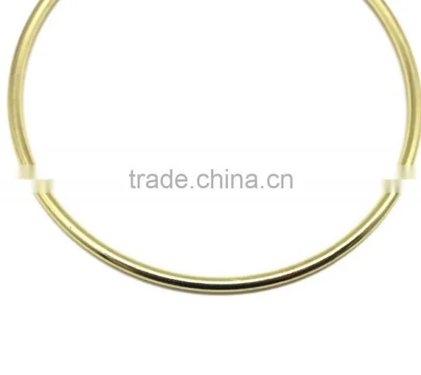 Brass Plate Large Metal O Ring for Bag. High Quality Round Ring With Butt Welded Steel Wire Rings ID 8" photo-3