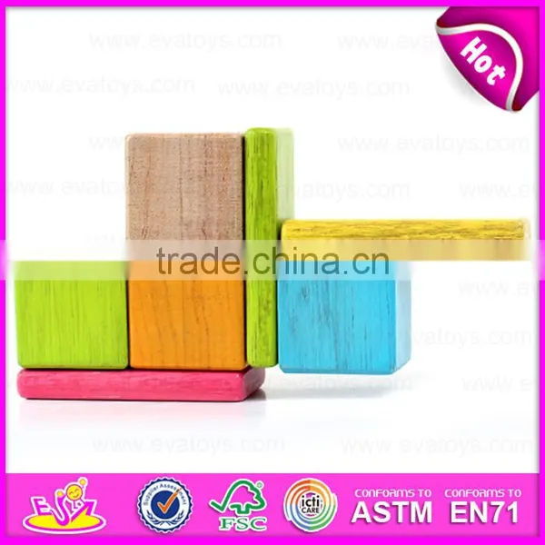 New Arrival 18PCS DIY Wooden Puzzle 4D Toy,Colorful and Non-toxic Wooden Diy Block Toy Wholesale W03B047 photo-2