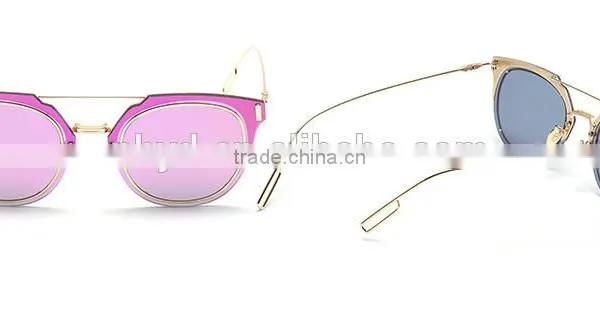2016 New Women Metal Outdoor Glasses Sunglasses Fashion Tide Thin Face Round Sunglasses photo-6