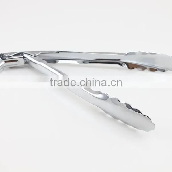 12 Inch All Stainless Steel Locking Kitchen Food Tongs photo-4