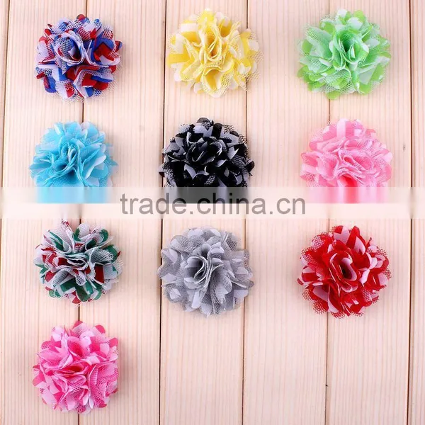 Fabric and Mesh Flower Clip for Kids Hair Accessories photo-4