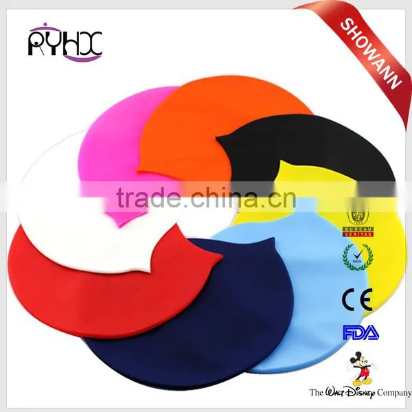 Customized Logo 100% Silicone Swimming Cap With Adult and Kid Size photo-5
