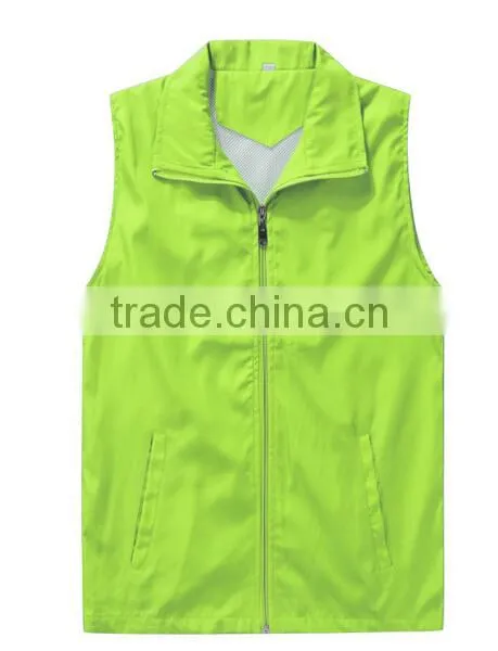 Double-Deck Womens Mens Vest Logo Printing Custom Yellow photo-5