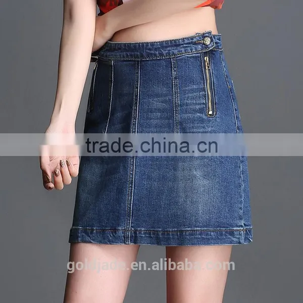 High Quality Elastic Skirt Women Plus Size Denim Skirt photo-3