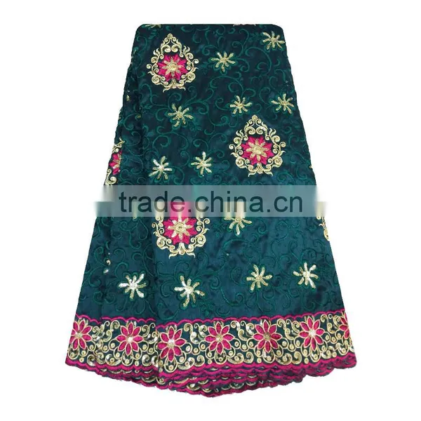 2017 India Hot Selling Lace Cheap Price Raw Silk George Wrappers photo-5