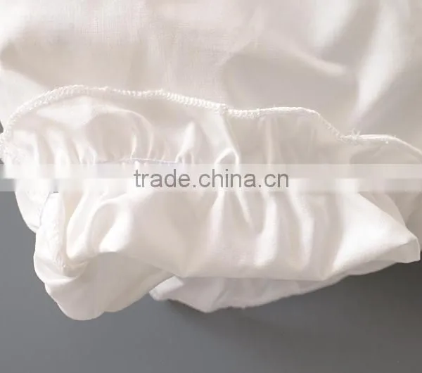 Bulk Sale!Children Clothes Pure White Wild Ruffle Shorts Bowknot Decoration Two Trousers Pockets Wholesale photo-3