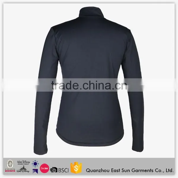 OEM Plain Black Classic Casual Clothes Wholesale Fitness Running Custom Made Softshell Jackets For Women photo-4