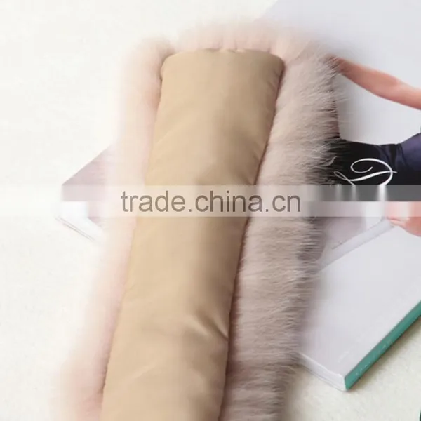 Myfur Light Grey Fox Fur Made Luxury Genuine Fox Fur Collar for Coat photo-3