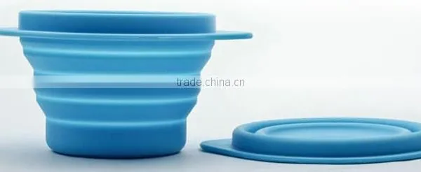 OEM, Many Colors,Silicone Baby Suction Bowls With Lid,kids Silicone Bowl photo-6