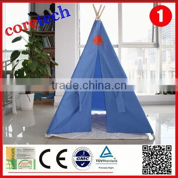 Breathable Waterproof Canvas Indian Tent for Children, Teepee Tent