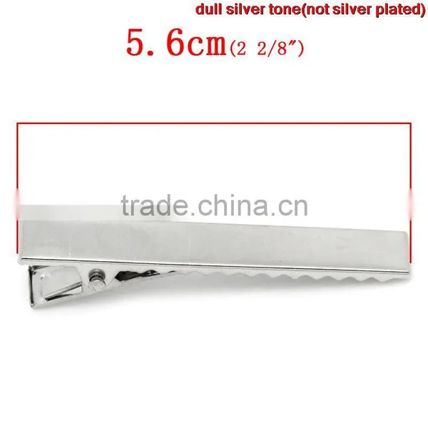 Cheap Wholesale Silver Tone Prong Style Barrettes Metal Hair Clips photo-3