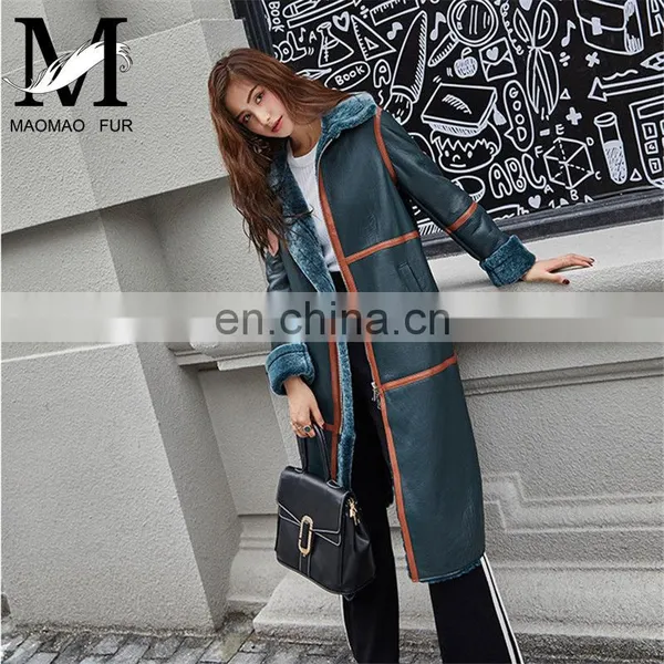 2017 Hot Selling Elegant Fashion Design Sheep Skin Leather Jacket photo-3