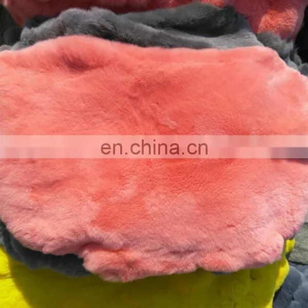 Factory Wholesale Raw or Dyed Color Real Rex Rabbit Fur Pelts photo-3