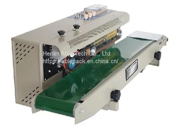 sealing and coding machine FRM980 to seal and print the plastic bag