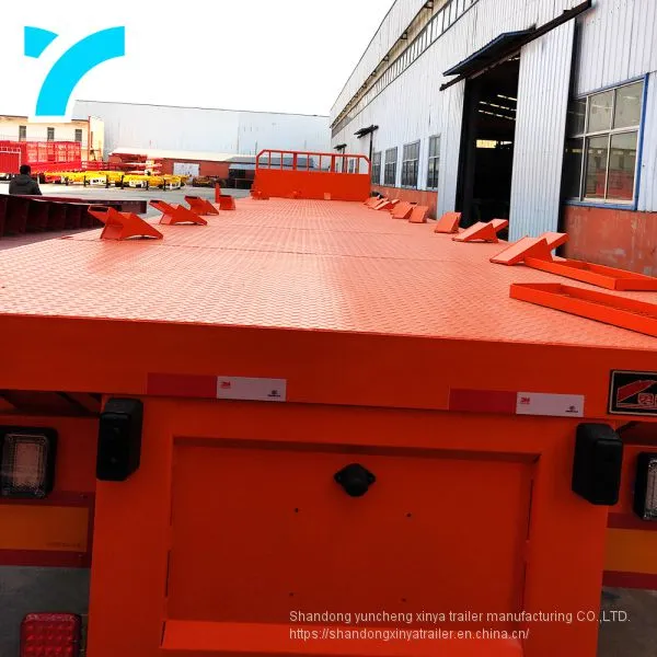 New Arrival 2/3/4 Axles 40ft Flatbed Truck Semi-trailer Container Flatbed Trailer Low Bed Truck Trailer photo-2