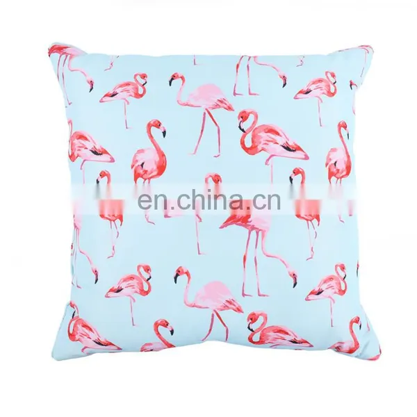 Watercolor Blue Flamingo Home Decor Sofa Car Seat Decorative Cushion Cover Pillow Case photo-2