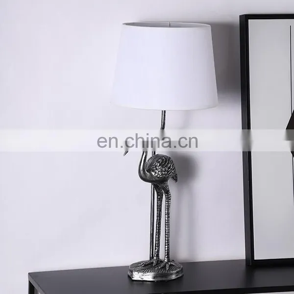 Finely Processed Unique Animal Shape Design Graceful Resin Deck Light Home Decor Table Lamps photo-3