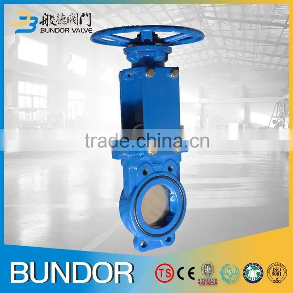 Chemical Industry High Quality Manual Operated Wafer Lug Pn16 Cast Iron Knife Gate Valve photo-2