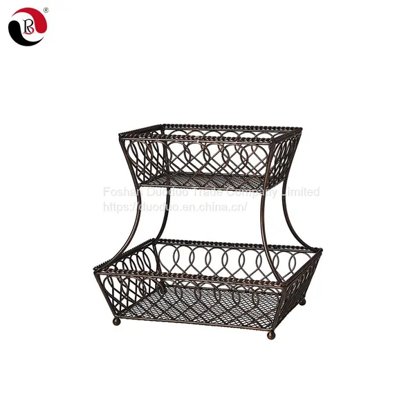 Metal Wire Storage Rack Home Decor Kitchen Banana Vegetable Fruit Basket photo-3