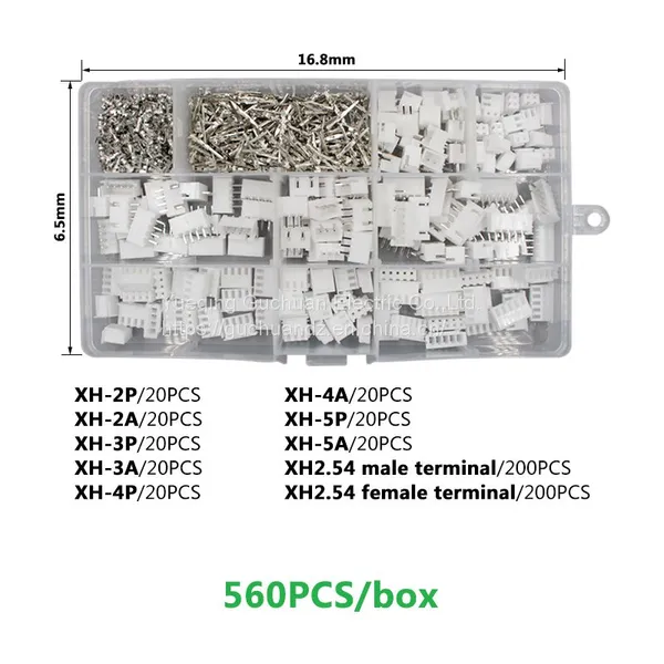 XH2.54-2P/3P/4P/5P Cold Press Terminal Car Connector Male and Female Butt 560 Box photo-5