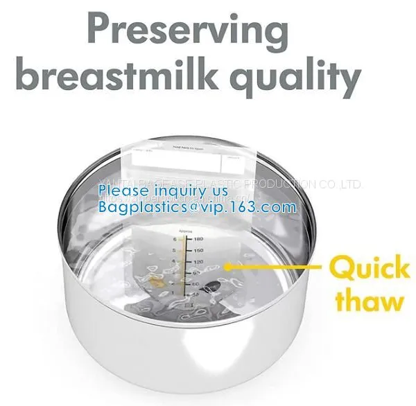 Custom Printed Clear Cheap Food Packaging Baby Food Spout Pouch Easy Breast Milk Bag Breast Milk Storage Bag photo-2