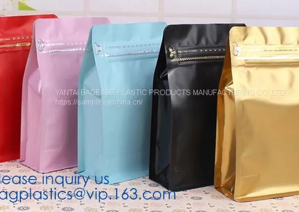 Doypack Matte Mylar Packaging Bag Black Plastic Aluminum Foil Smell Proof Mylar Coffee Zipper Lock Bags photo-3