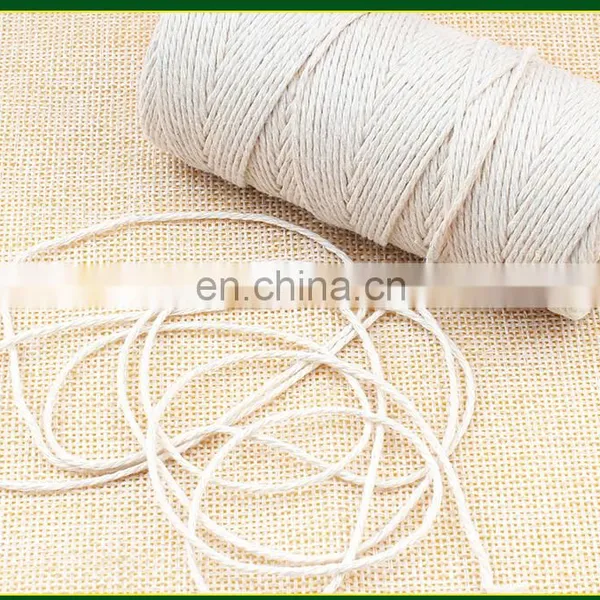 Natural White Color 6mm Cotton Basket Macrame Rope 200m photo-3