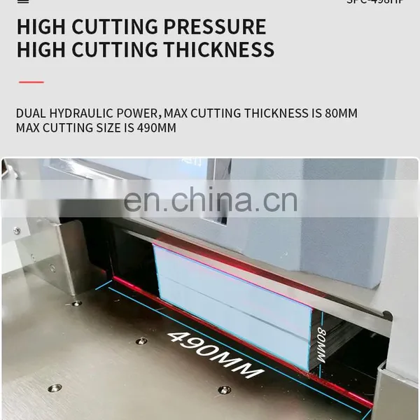 SPC-498HP With Infrared Protection Function and High Efficiency Program Control Paper Cutting Machine for 490 mm Paper photo-5
