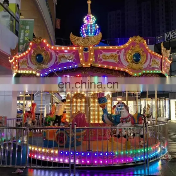 Beautiful Fairground Colorful 16 Seats Carousel Merry go Round Rides Manufacturer photo-3