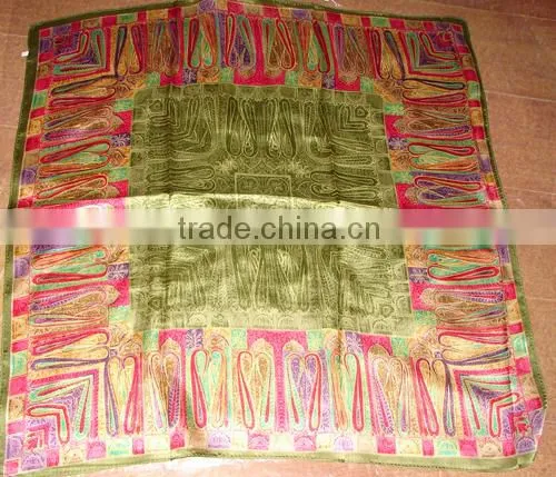 Digital Print Custom Design Square Pure Silk Scarf 90*90