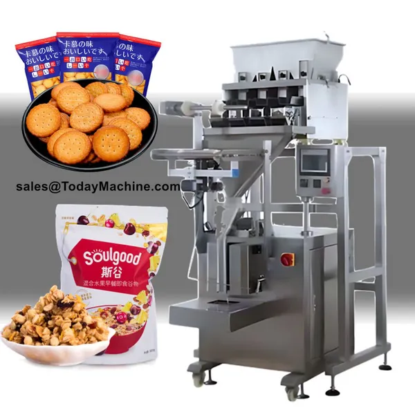 Automatic Bag Packing Machine Linear Weigher for Wolfberry Beans Seeds Peanuts Grains Crisps