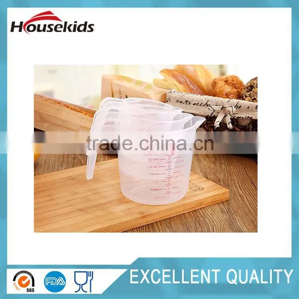 Measuring Cups 3 Piece Plastic Cup Set - Nesting and Stackable: 1 Cup, 2 Cup, and 1 Quart Sizes. Best for Cooking and Baking photo-3