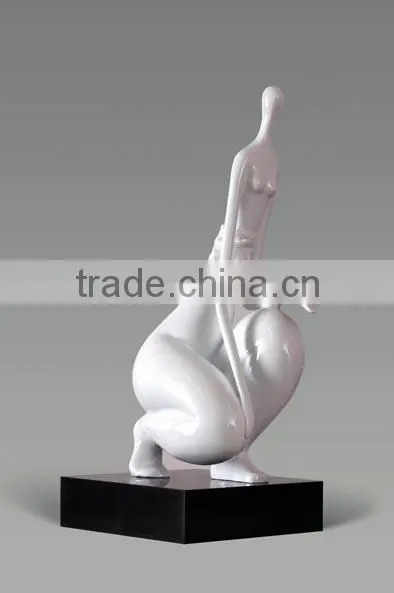 Nude Female Bronze Sculpture Squat Woman Modern Bronze Sculpture Urban Statue photo-3