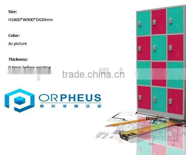 New Arrival Supermarket Metal Lockers Digital Keypad Lock Lockers 12 Doors Intelligent Locker photo-6