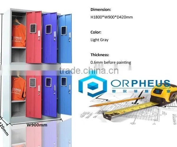 Competitive Price Multi-door Waterproof Clothing Storage Public Metal Spa Locker photo-6