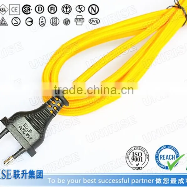 Colored Braided Electric Lighting Textile Cable for Lamp